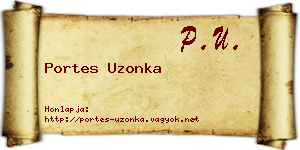 Portes Uzonka névjegykártya